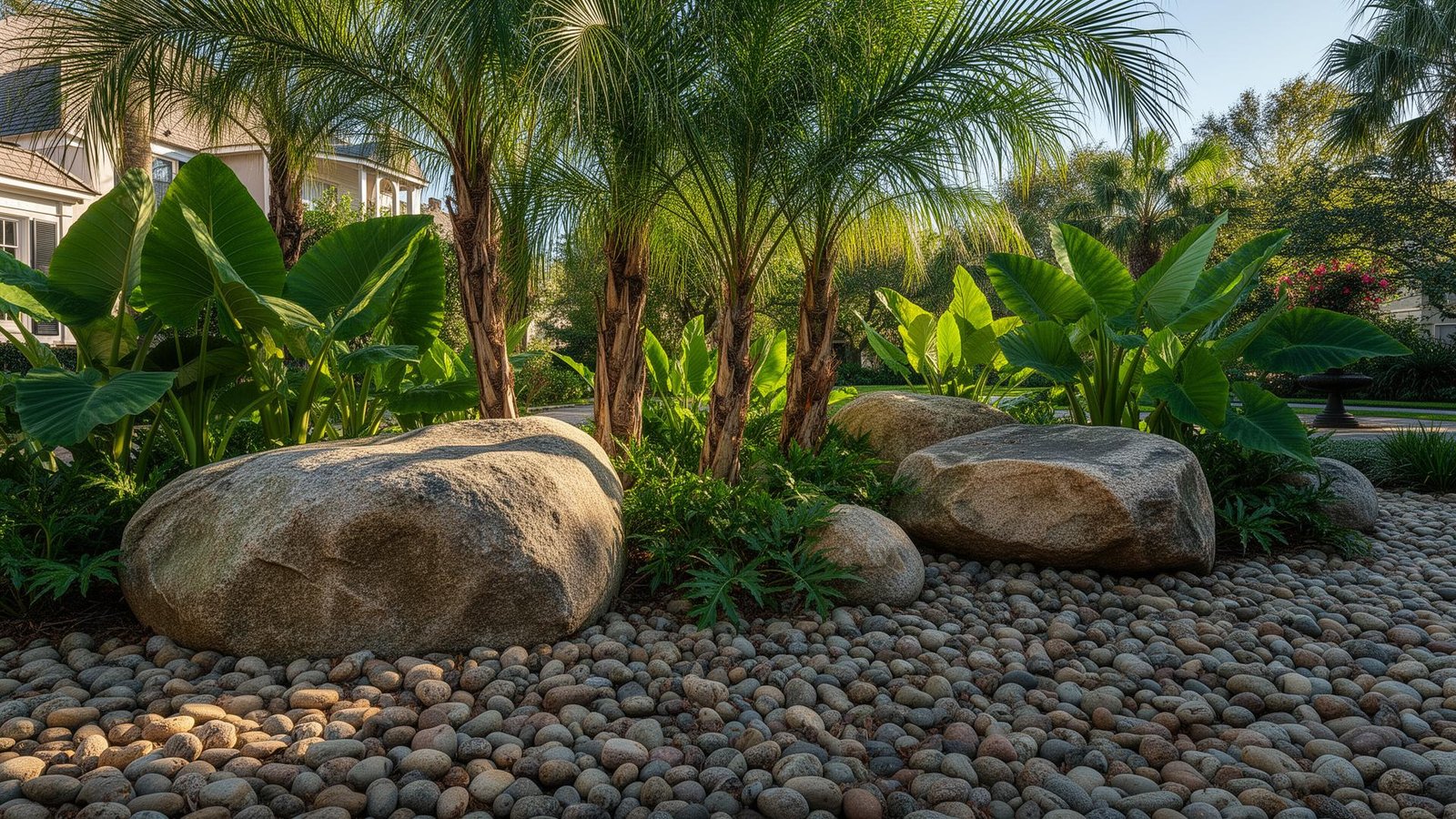 Landscape Rock in use on a New Orleans project