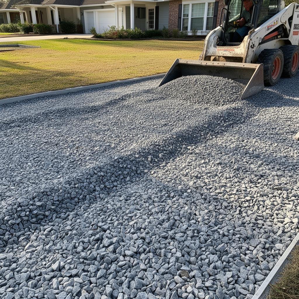 Driveway Gravel in use on a New Orleans project