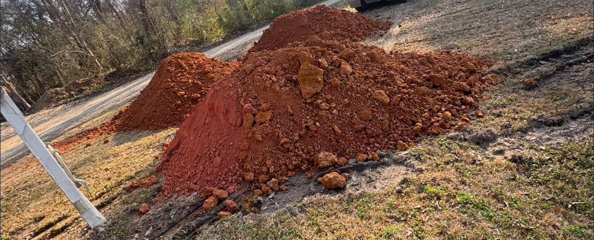 Clay Dirt bulk material pile - NOLA Sand & Gravel