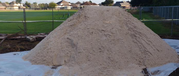 Sand bulk material pile - NOLA Sand & Gravel